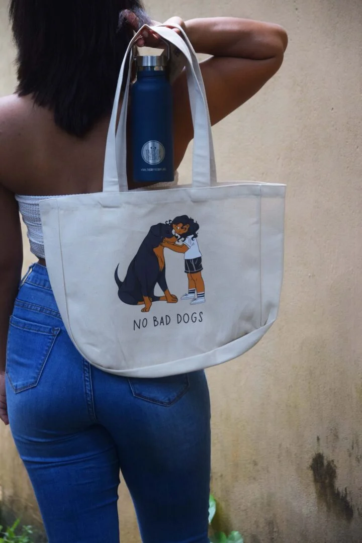 No Bad Dogs Tote Bag (Canvas)